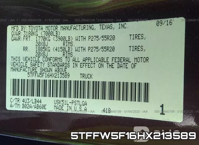 5TFFW5F16HX213589 фото 7