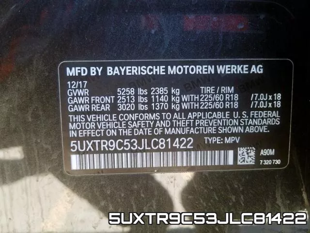 5UXTR9C53JLC81422 фото 2