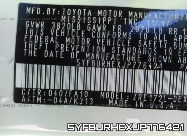 5YFBURHEXJP776421 фото 10