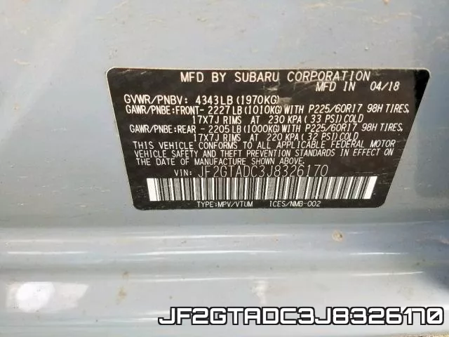 JF2GTADC3J8326170 фото 2