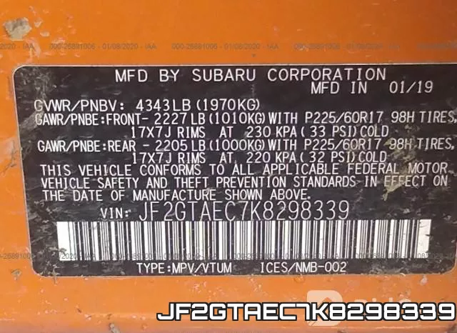 JF2GTAEC7K8298339 фото 10