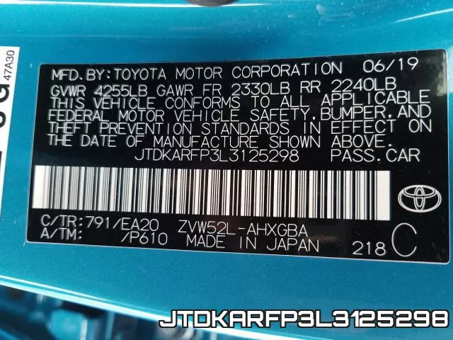 JTDKARFP3L3125298 фото 2
