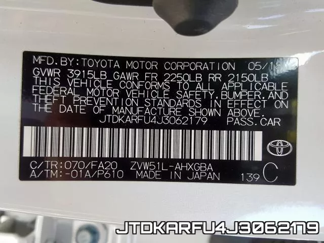 JTDKARFU4J3062179 фото 2