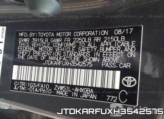 JTDKARFUXH3542575 фото 10