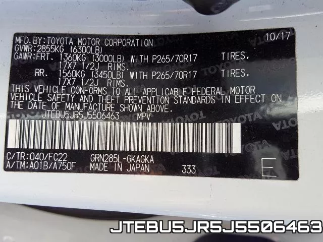 JTEBU5JR5J5506463 фото 2