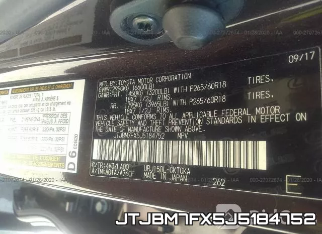 JTJBM7FX5J5184752 фото 10