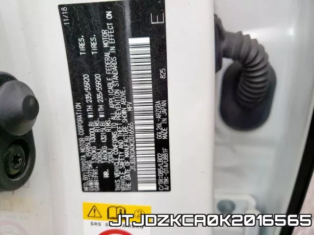 JTJDZKCA0K2016565 фото 2