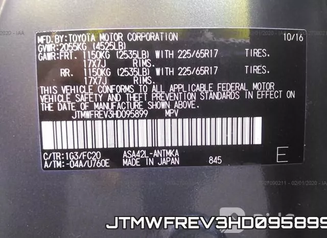 JTMWFREV3HD095899 фото 8