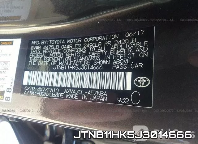 JTNB11HK5J3014666 фото 10