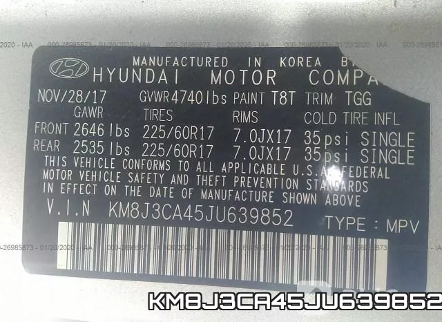 KM8J3CA45JU639852 фото 5
