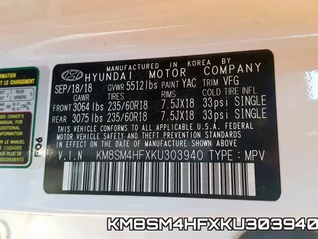 KM8SM4HFXKU303940 фото 2