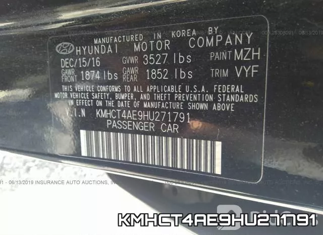 KMHCT4AE9HU271791 фото 10