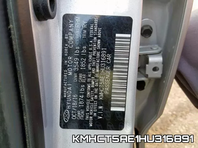 KMHCT5AE1HU316891 фото 2