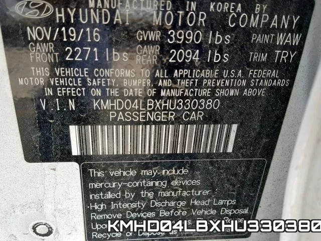 KMHD04LBXHU330380 фото 2