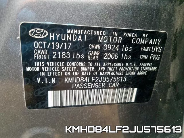 KMHD84LF2JU575613 фото 2
