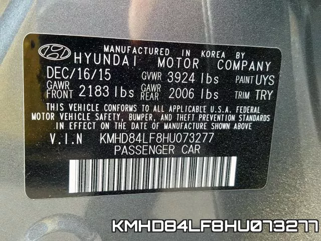 KMHD84LF8HU073277 фото 2