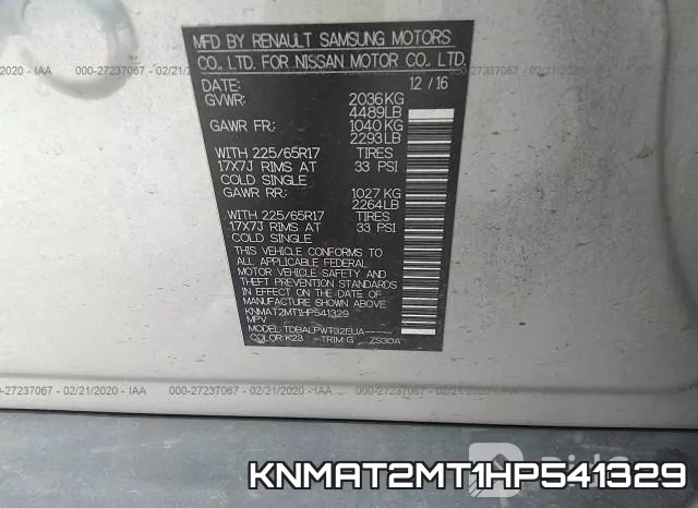 KNMAT2MT1HP541329 фото 10
