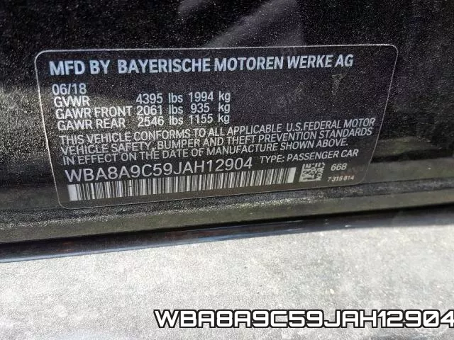 WBA8A9C59JAH12904 фото 2