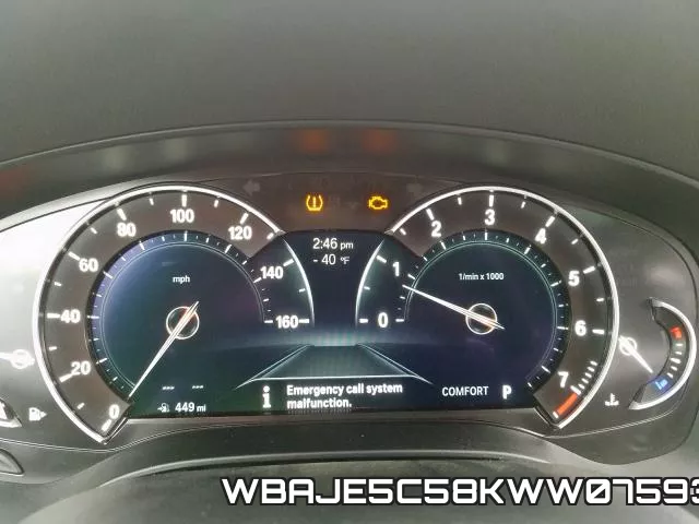 WBAJE5C58KWW07593 фото 9