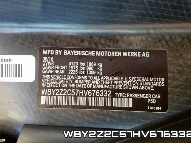 WBY2Z2C57HV676332 фото 2