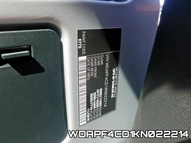 WDAPF4CD1KN022214 фото 2