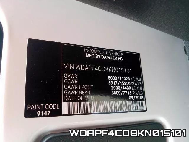 WDAPF4CD8KN015101 фото 2