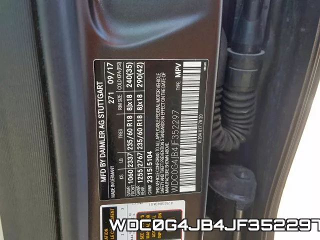 WDC0G4JB4JF352297 фото 2