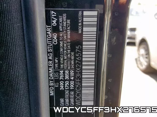 WDCYC5FF3HX276575 фото 2