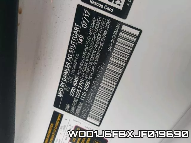 WDD1J6FBXJF019690 фото 2