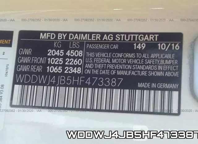 WDDWJ4JB5HF473387 фото 10