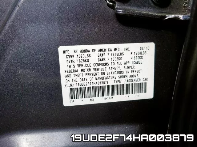 19UDE2F74HA003879 фото 2