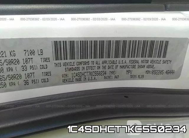 1C4SDHCT7KC550234 фото 10