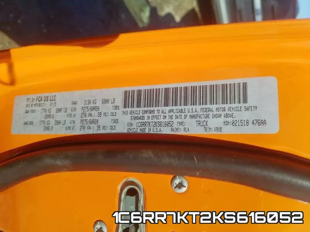 1C6RR7KT2KS616052 фото 2