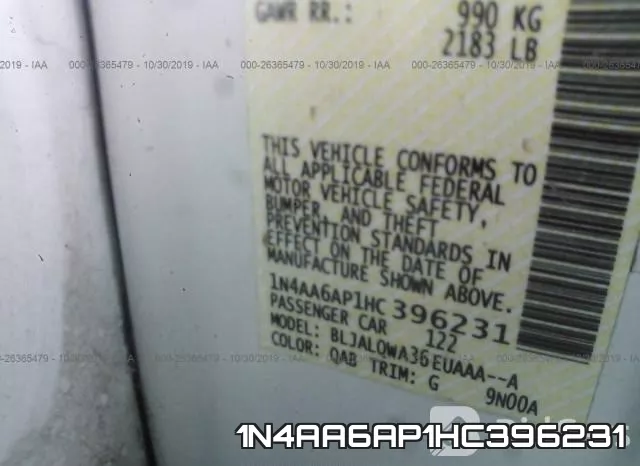 1N4AA6AP1HC396231 фото 10
