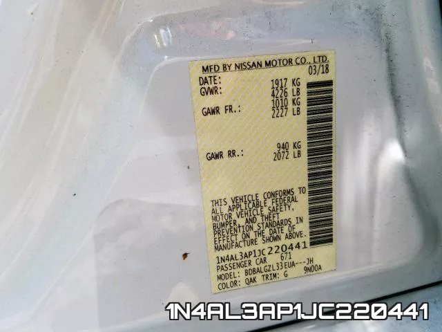 1N4AL3AP1JC220441 фото 2