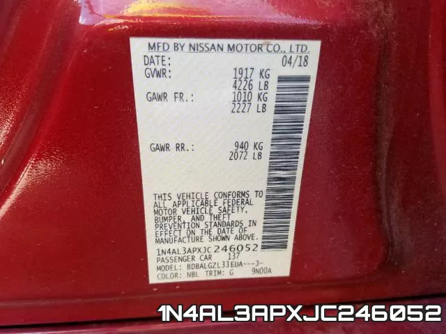 1N4AL3APXJC246052 фото 2