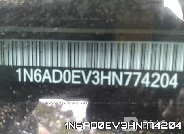 1N6AD0EV3HN774204 фото 10