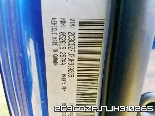 2C3CDZFJ7JH310265 фото 2