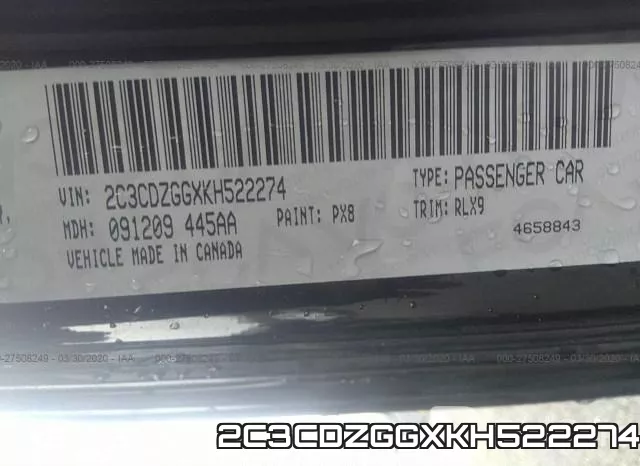 2C3CDZGGXKH522274 фото 10