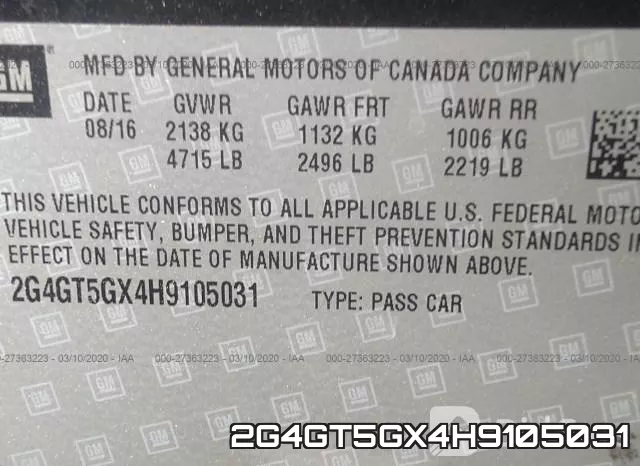 2G4GT5GX4H9105031 фото 10