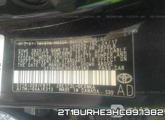 2T1BURHE3HC897382 фото 10