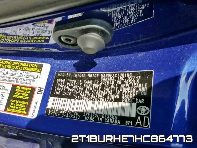 2T1BURHE7HC864773 фото 2