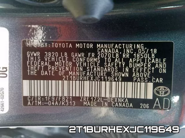 2T1BURHEXJC119649 фото 2