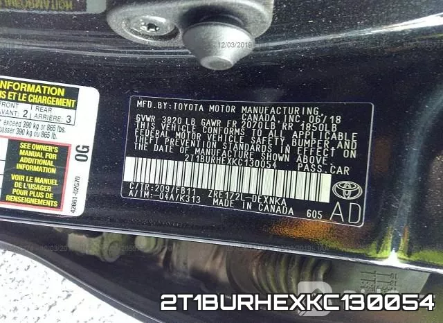 2T1BURHEXKC130054 фото 10