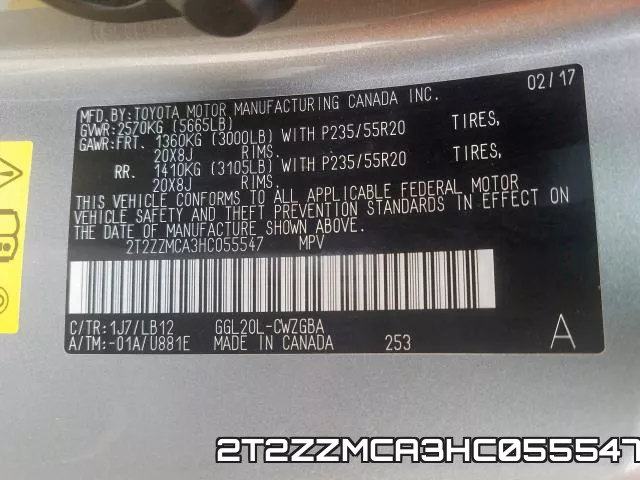 2T2ZZMCA3HC055547 фото 2