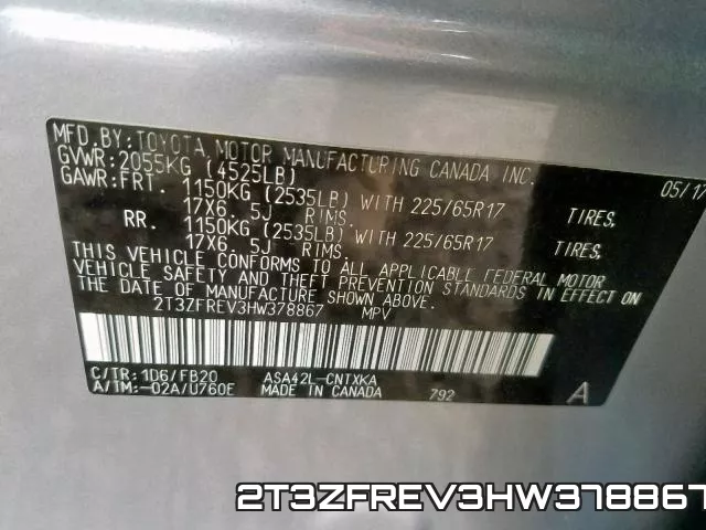 2T3ZFREV3HW378867 фото 2