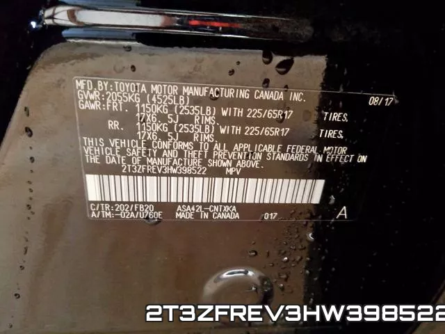 2T3ZFREV3HW398522 фото 2