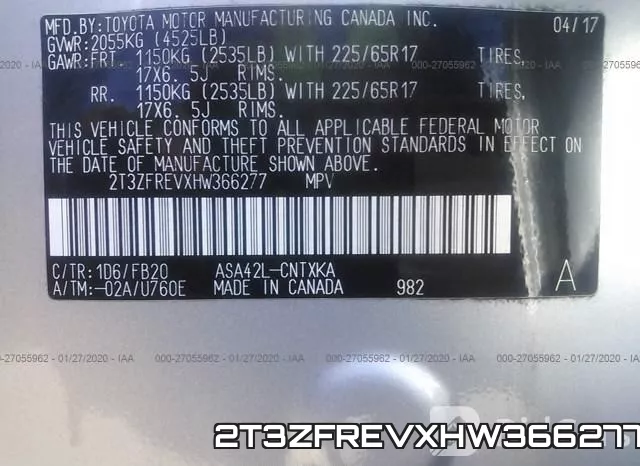 2T3ZFREVXHW366277 фото 10