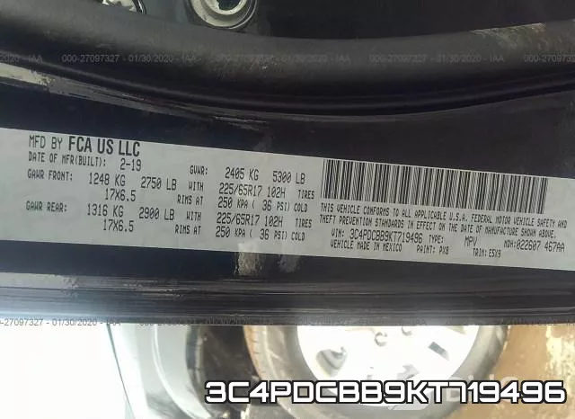 3C4PDCBB9KT719496 фото 10