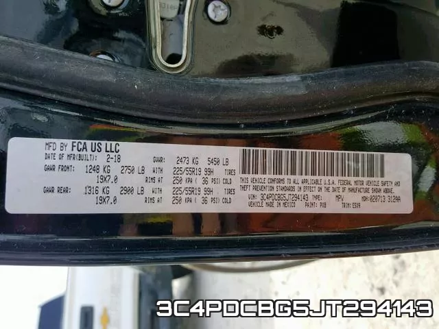 3C4PDCBG5JT294143 фото 2